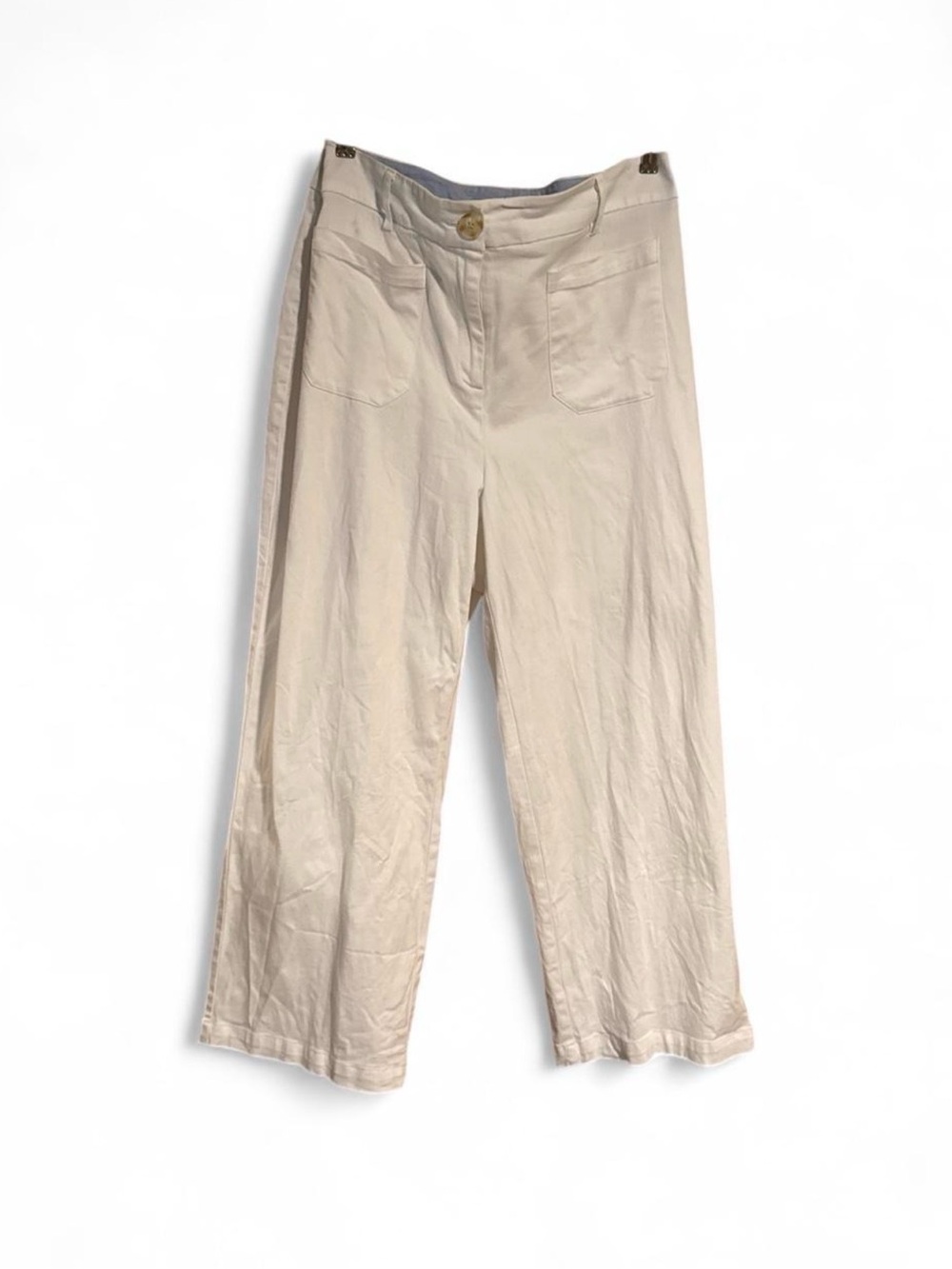 Cato Beige Cropped Straight-Leg Pants